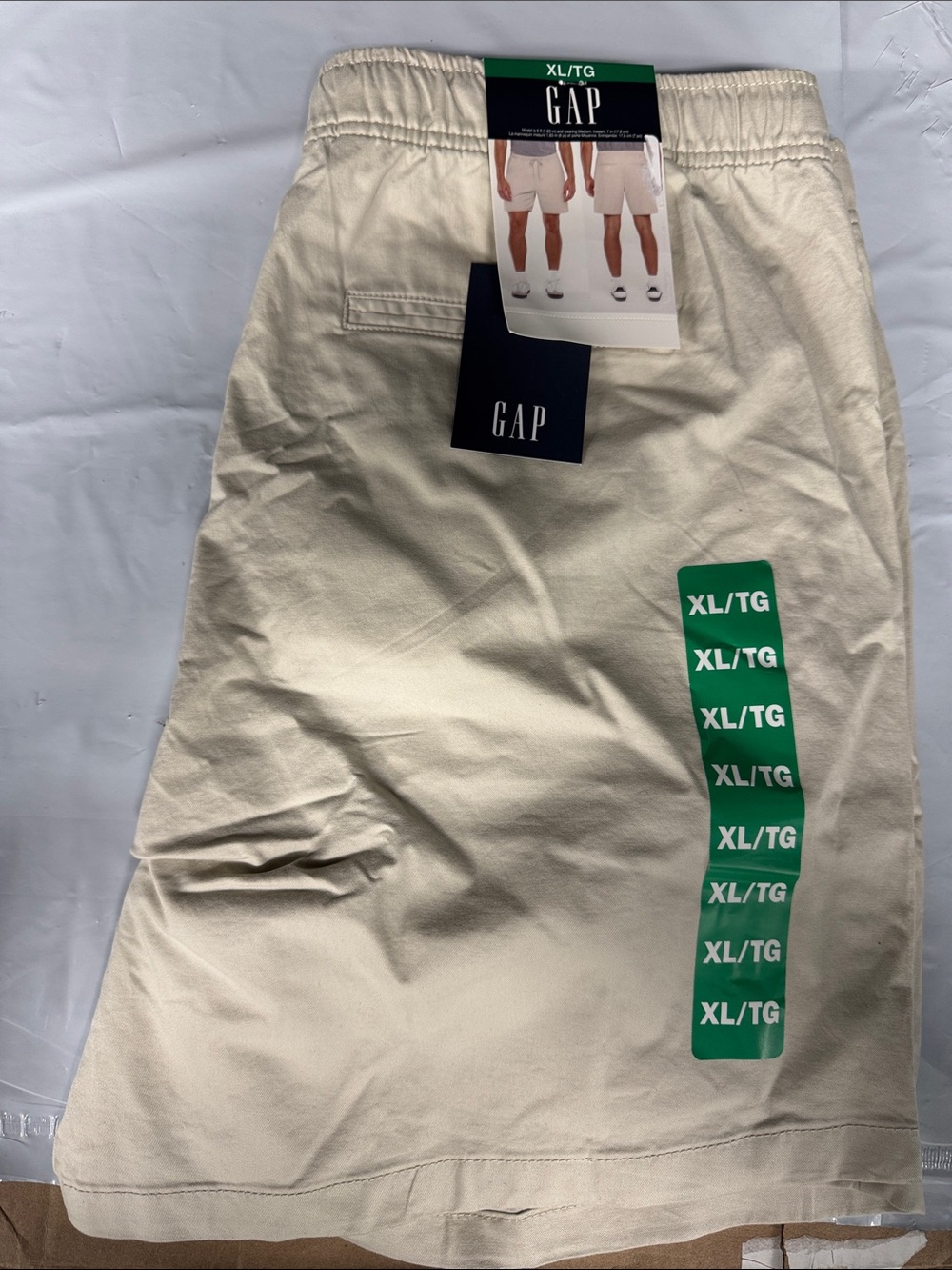GAP Cream Elastic Waist Casual Shorts